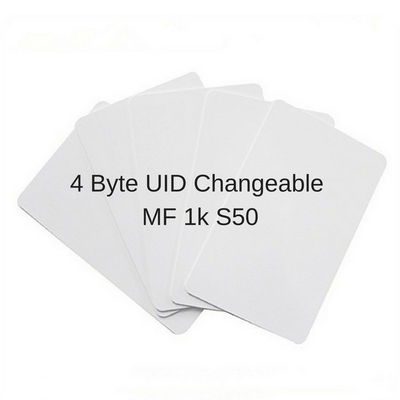 MF1k S50 MF4K S70 0のブロック書き込み可能な7バイトUID可変性のRewritable RFIDカード中国の魔法カード