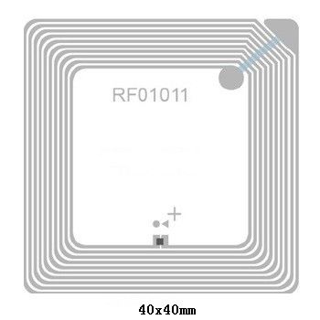 45*45mm HF NFC Rfidの紙カード/主Fobのためのぬれた象眼細工ペット材料